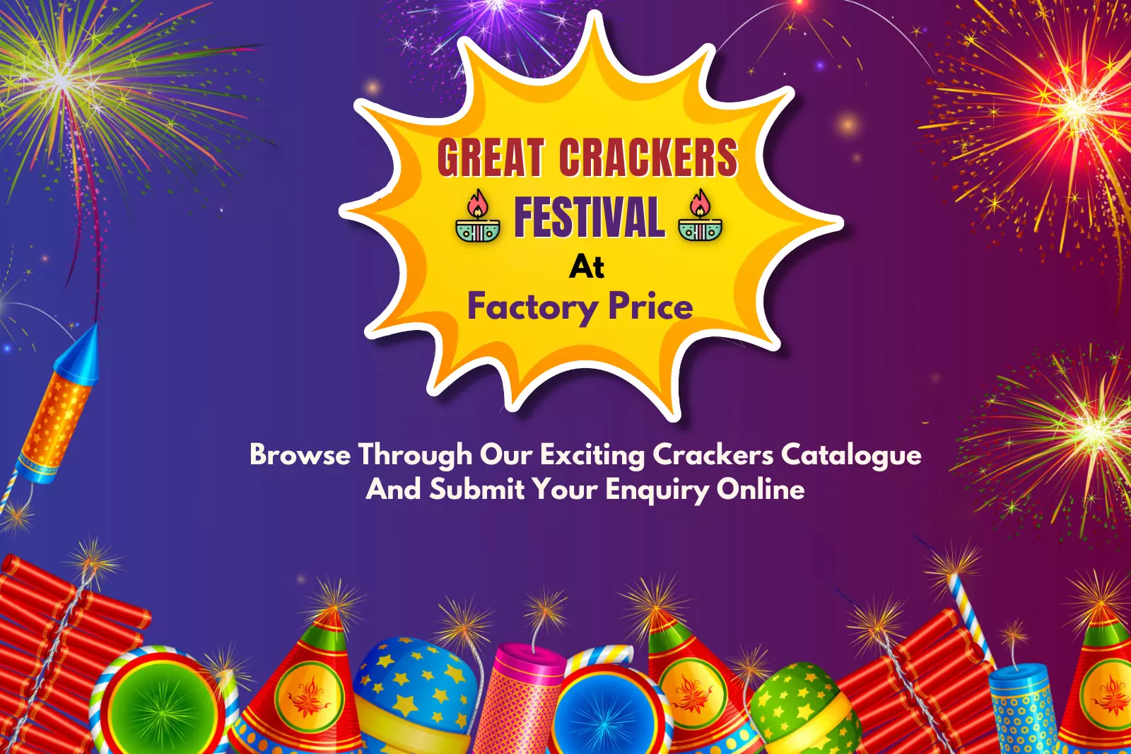 Great Crackers festival in dharapuram at factory price